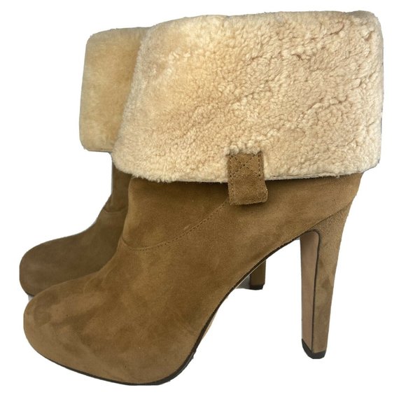 L’autre Chose Leather Bootie Shearling Cuff Made I - Picture 2 of 10
